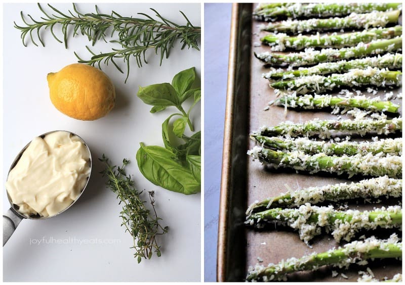 A healthy alternative to French Fries... Baked Asparagus Fries with Lemon Herb Aioli | purewellnessjourneyclub.com