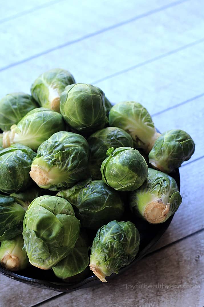 A bowl of whole Brussels Sprouts