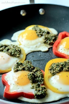 Egg in a Hole with Basil Pesto, seriously one of my healthy breakfast recipes | purewellnessjourneyclub.com