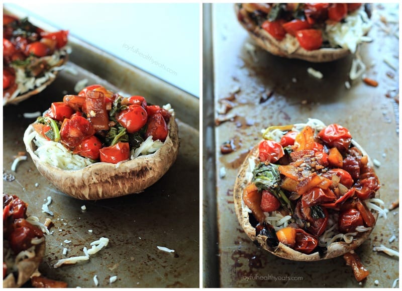 Portobello Mushroom Pizza with Sautéed Balsamic Vegetables, crazy good & healthy! | purewellnessjourneyclub.com #vegetarian #glutenfree