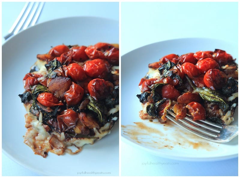 Portobello Mushroom Pizza with Sautéed Balsamic Vegetables, crazy good & healthy! | purewellnessjourneyclub.com #vegetarian #glutenfree