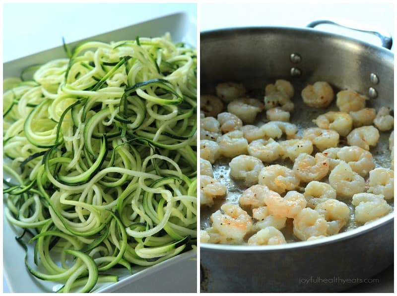 Healthy never tasted so good with this Shrimp Scampi & Zucchini Noodles, made in less than 30 minutes. | purewellnessjourneyclub.com #paleo #glutenfree