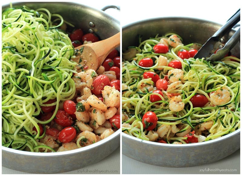 Healthy never tasted so good with this Shrimp Scampi & Zucchini Noodles, made in less than 30 minutes. | purewellnessjourneyclub.com #paleo #glutenfree