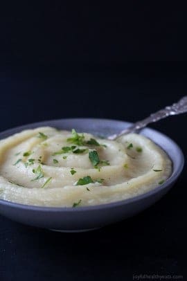 A healthy side dish option for dinner thats packed with flavor and loaded with nutrients, Creamy Rustic Parsnip Puree | purewellnessjourneyclub.com #eathealthy #recipes