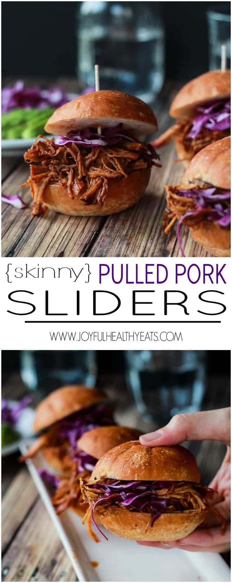 Seriously can't get enough of these! Must make for next party, so easy ... Skinny Pulled Pork Sliders | purewellnessjourneyclub.com 