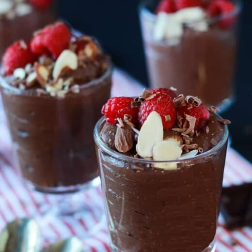 Chia Pudding, made with coconut milk, dates, darkc chocolate, and chia seeds! Perfect for a Valentine's Day Sweet Treat! | purewellnessjourneyclub.com #dessert #vegan #dairyfree #sugarfree