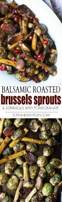 Balsamic Roasted Brussels Sprouts & Asparagus