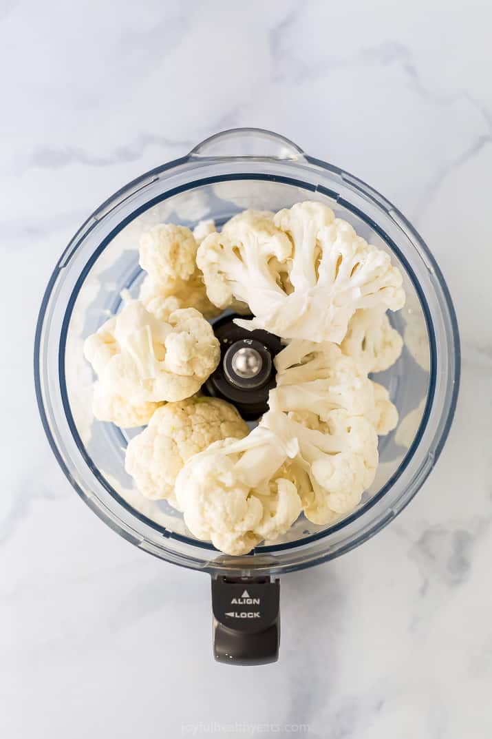 cauliflower in a food processor