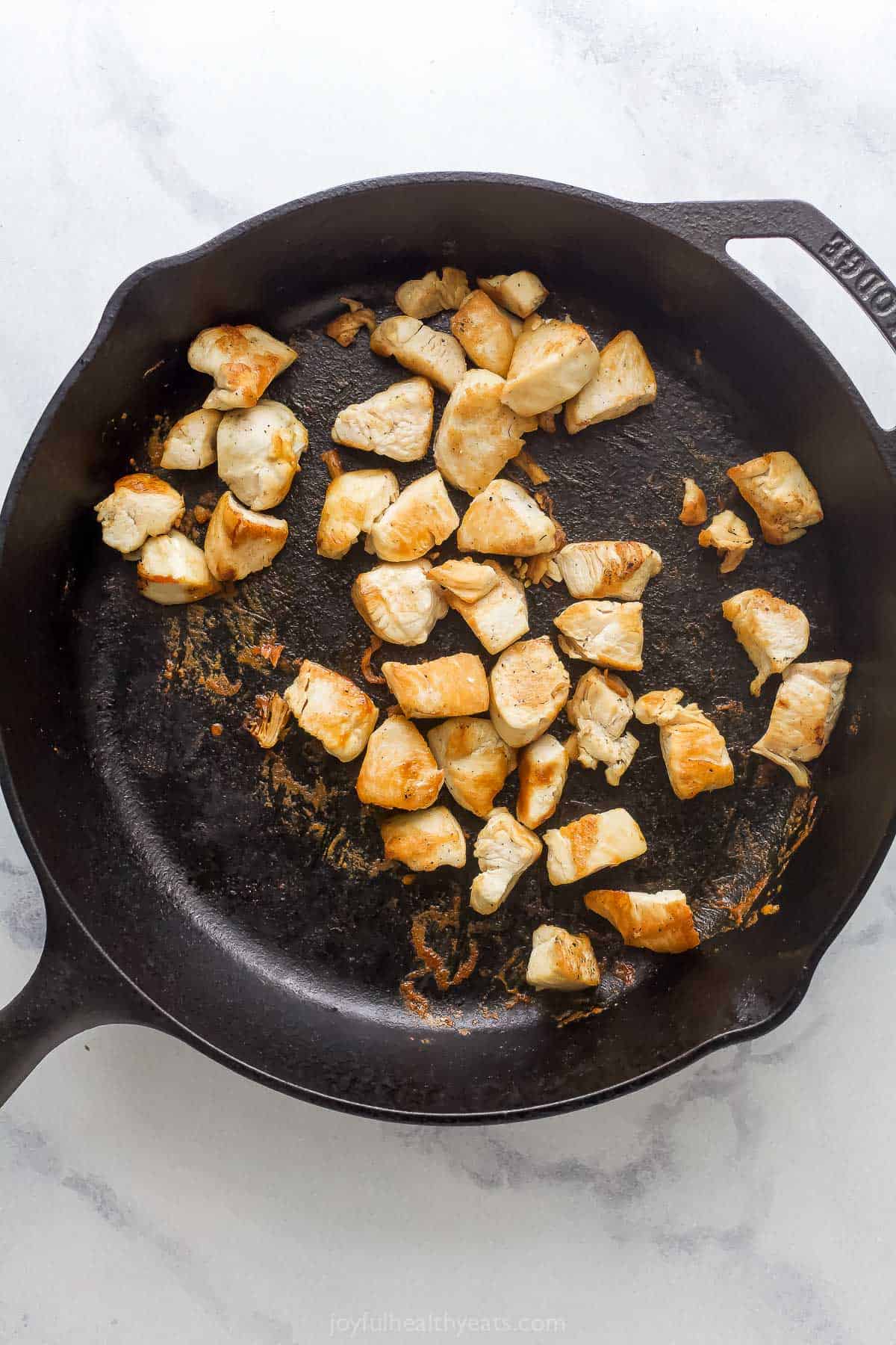 Grilling the chicken. 