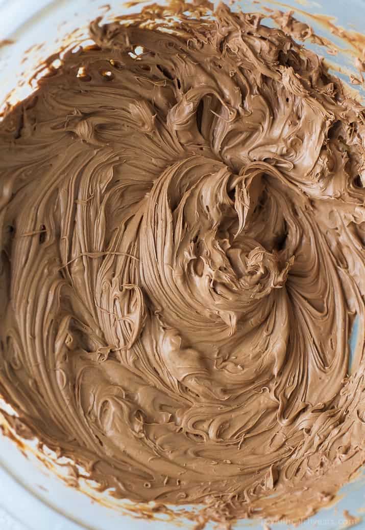 Vegan 3 Ingredient Peppermint Chocolate Mousse in a mixing bowl