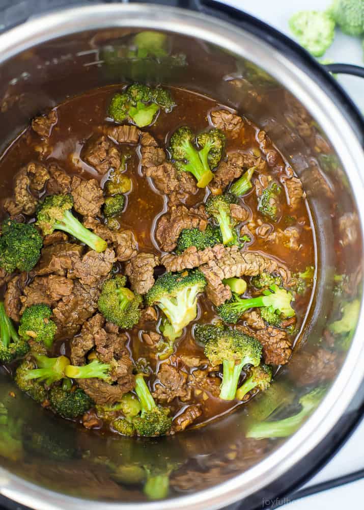 Saucy Mongolian beef in the Instant Pot.