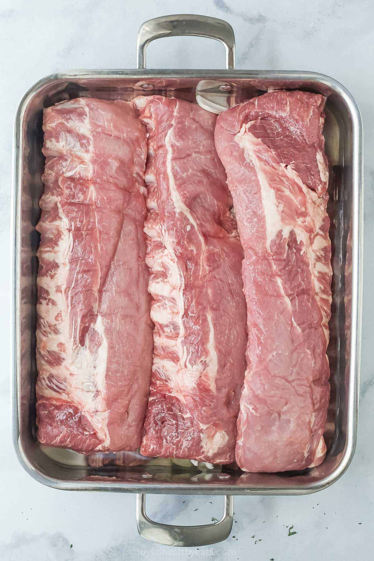 Baby back ribs, main ingredient. 
