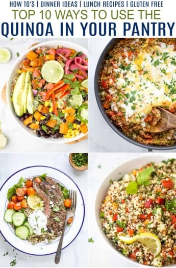 pinterest image for top 10 ways to use the quinoa in your pantry