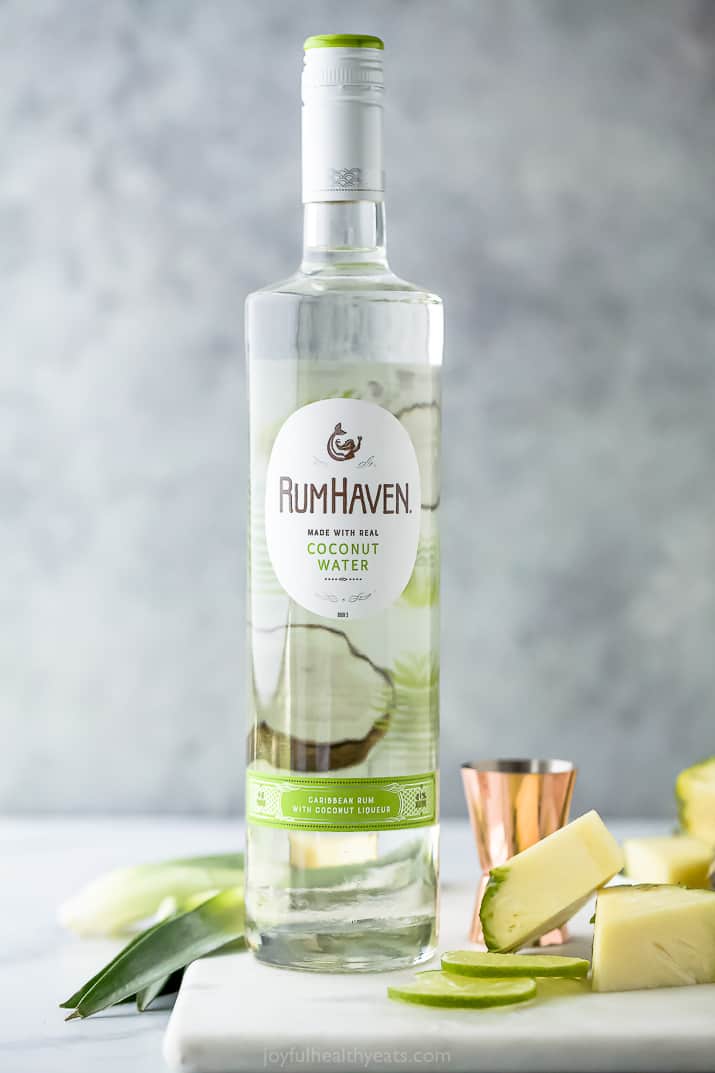 bottle of coconut rum