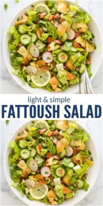 pinterest image for Light & Easy Fattoush Salad Recipe