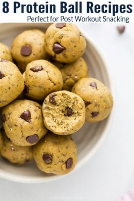 pinterest image for 8 Protein Balls Perfect for Post Workout Snacking
