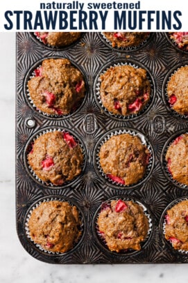 pinterest image for Easy Strawberry Muffin Recipe