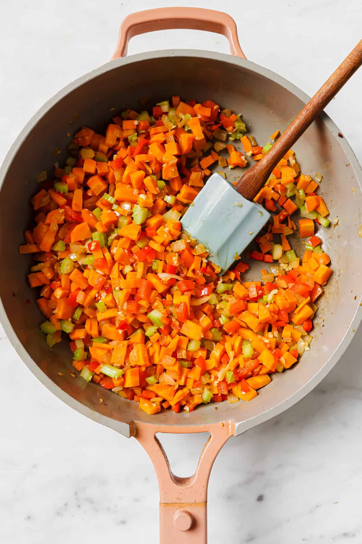 Cooking the veggies