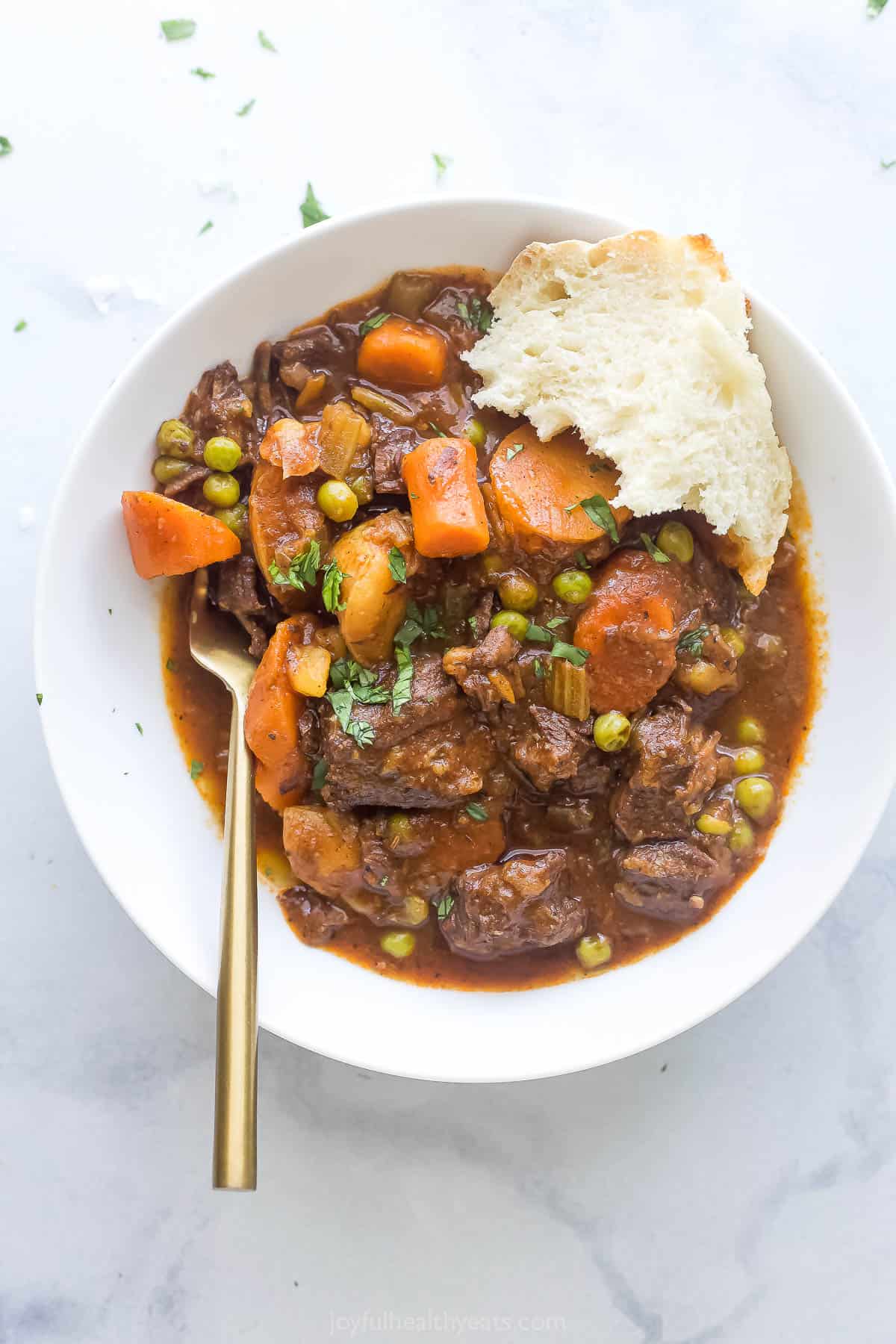 Bowl of beef stew.
