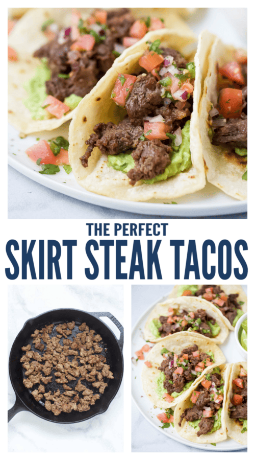 pinterest image for Skirt Steak Tacos