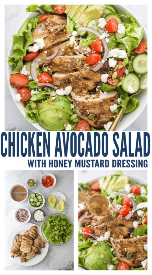 pinterest image for Chicken Avocado Salad