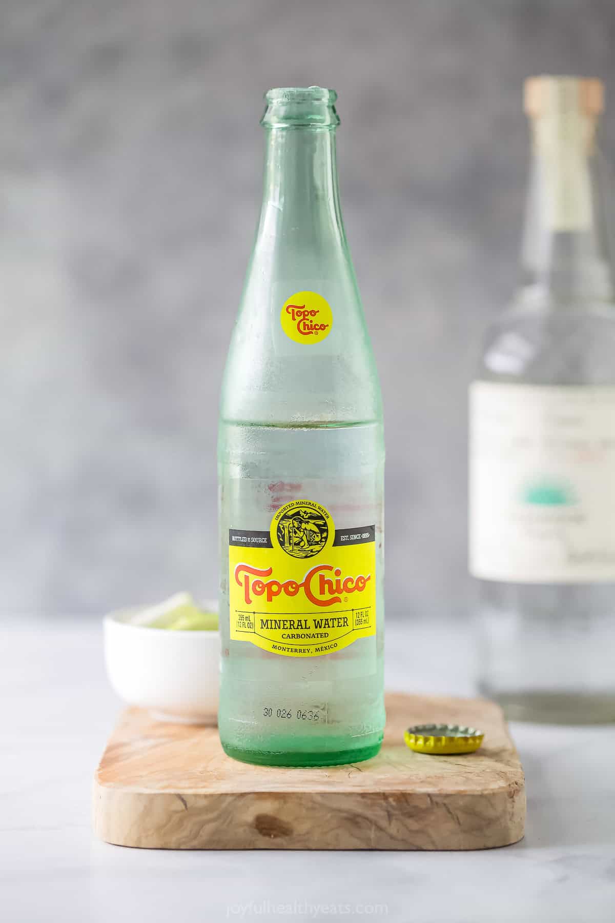 The Topo Chico bottle without 4-5 oz water. 