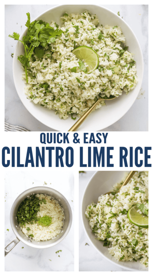 pinterest image for Cilantro Lime Rice