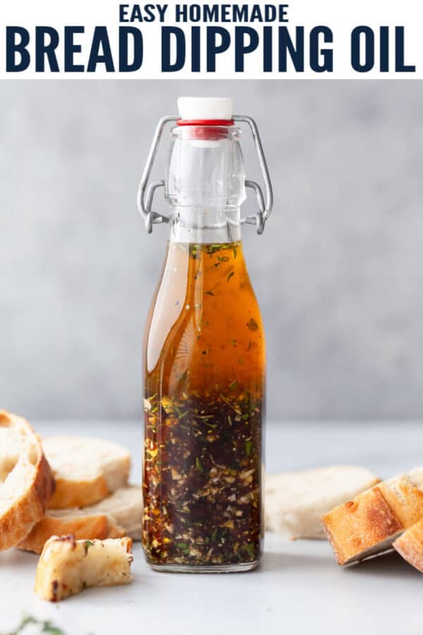 pinterest image for How to Make Bread Dipping Oil