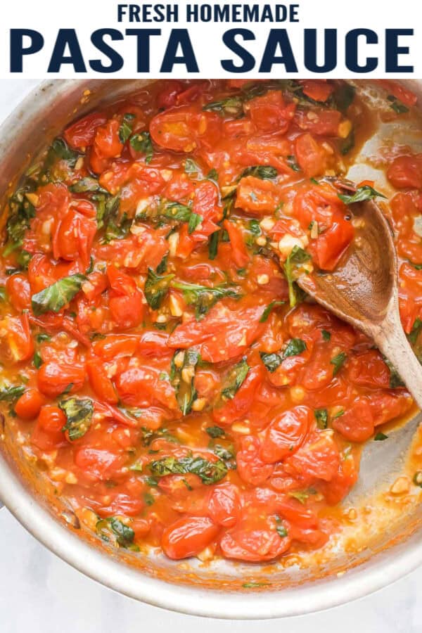 pinterest image for Homemade Pasta Sauce Recipe