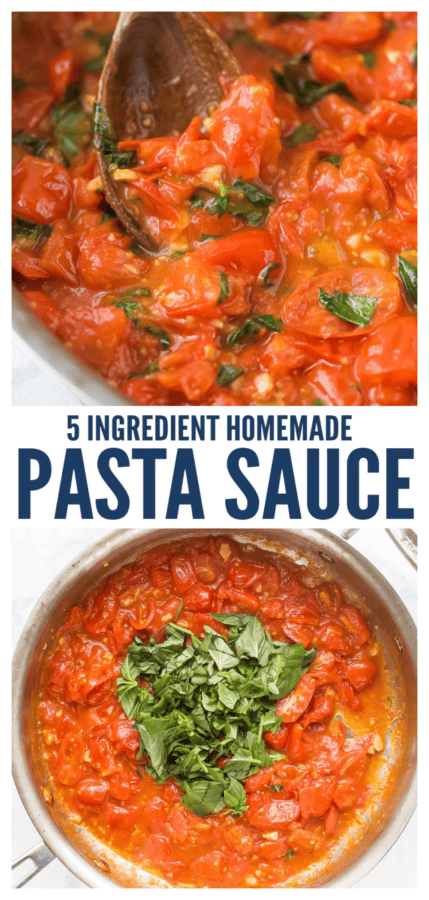 pinterest image for Homemade Pasta Sauce Recipe