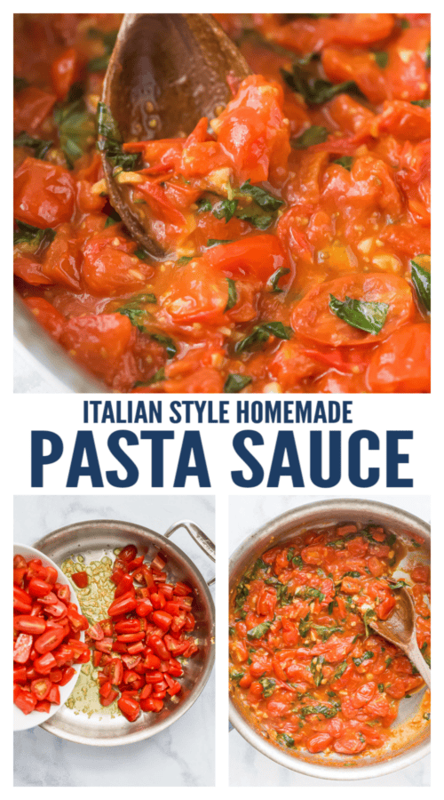 pinterest image for Homemade Pasta Sauce Recipe