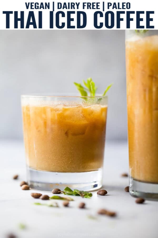 pinterest image for Lightened Up Thai Iced Coffee