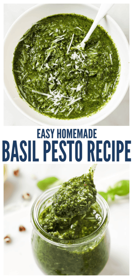 pinterest image for How to Make Basil Pesto