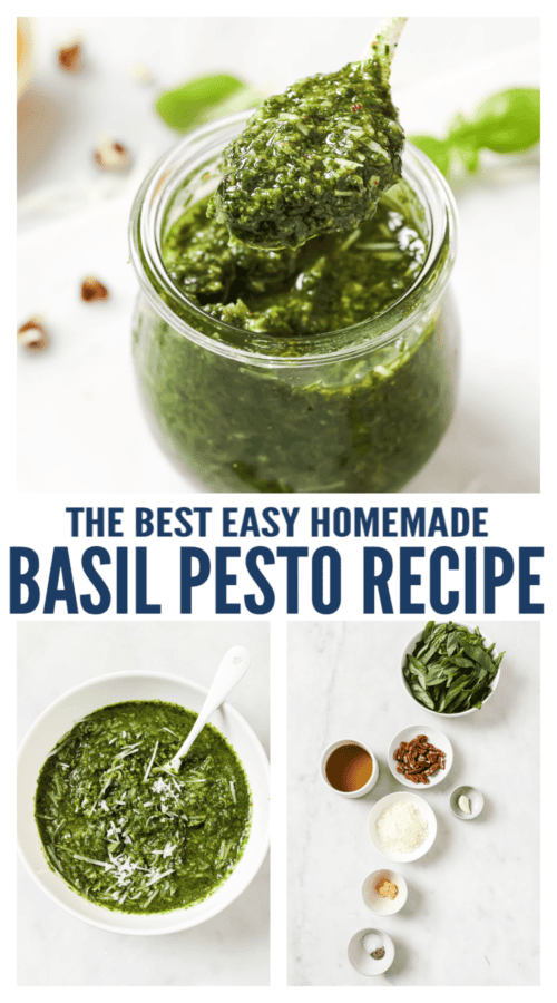 pinterest image for How to Make Basil Pesto