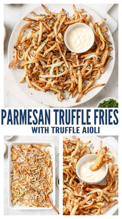pinterest image for Parmesan Truffle Fries